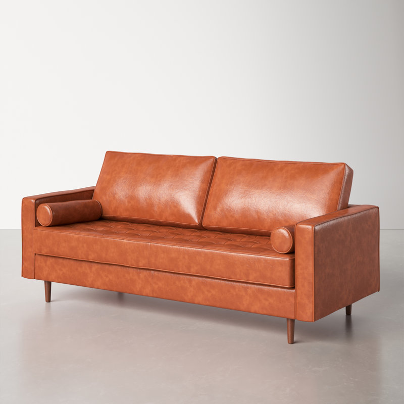 Hailee 84'' Leather Sofa & Reviews AllModern